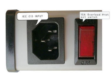 PDU-Stromverteiler Liste ULs C-UL Iec-6Way, Ausgang-Energie-Streifen mit dem Schalter errichtet dem Schutz in der Überlastungs-15A